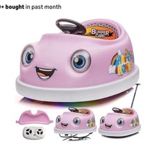 12V Dual Battery Electric Kids Bumper Car Pink Remote Control 3-Speeds Model S02