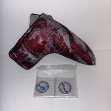 SUBTLE PATRIOT BLADE PUTTER COVER USA Liberty & Justice NWT & Ball Markers
