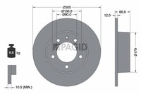 Pagid Bremsscheiben Voll Ø305Mm FüR Renault Master Ii Kasten Fd Ed/Hd/Ud Jd