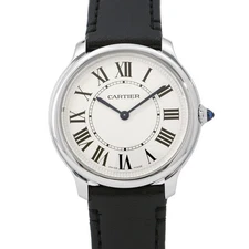 CARTIER Rondo Mast 36mm Stainless Steel/Leather Silver Dial WSRN0031