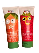 2 in 1 Body Wash + Bubble Bath Set Peaches & Sweet Vanilla & Raspberry Banana