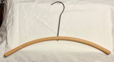 1 Vintage Curved Wood round Clothes Hangers 16"