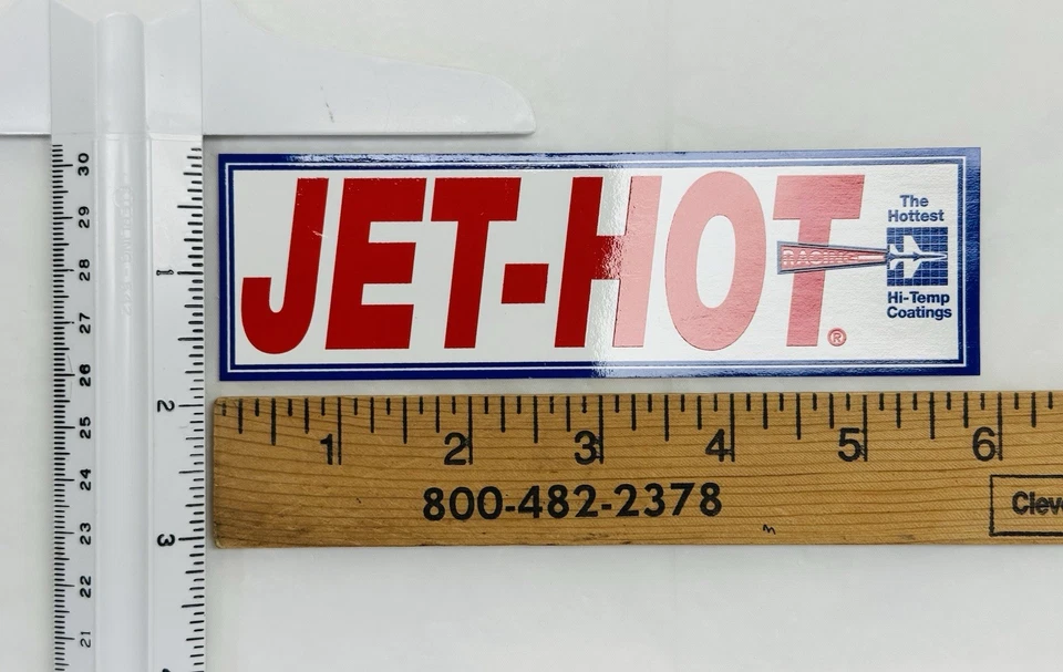 NEW Vintage JET HOT Coatings Small Sticker Gloss Finish Self Adhesive Car Truck - Image 3 of 3
