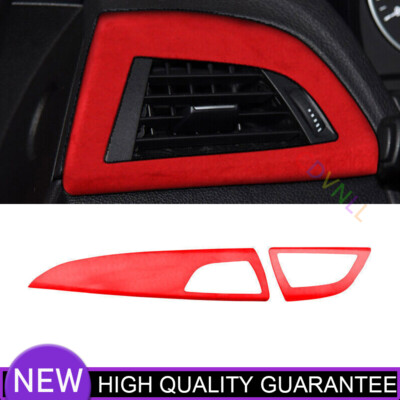 For BMW F20 F21 F22 F23 12-2019 Red Suede Air Conditioning Air Outlet Vent Trim