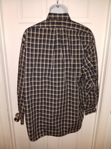 Ralph Lauren Cotton Dress Shirt Long Sleeve Extra Large XL blue green yellow - Picture 2 of 4