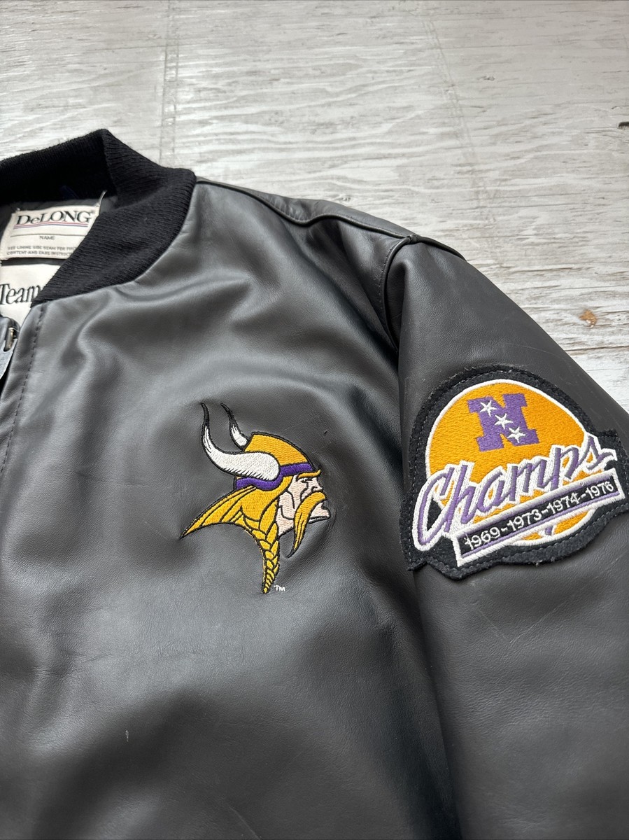 Vintage Delong NFL Minnesota Vikings Champs Patch Leather Football