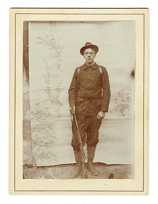 CDV photo Man with rifle. Hunter. (1860) | eBay