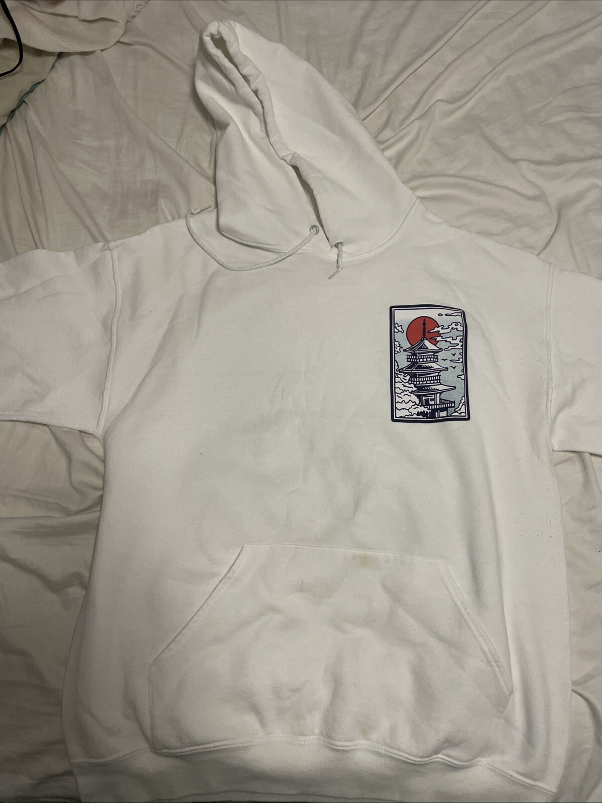 White Graphic Hoodie