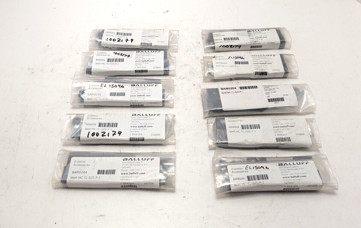10X BALLUFF BAM0204 Mounting Hardware BAM MC-TL-025-P-1 NEW, SEALED