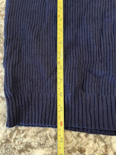 L Nuevo Suéter Para Mujer Azul Marino Tejido Calce Relajado Otoño Invierno Acento Cruzado Top - Imagen 2 de 7