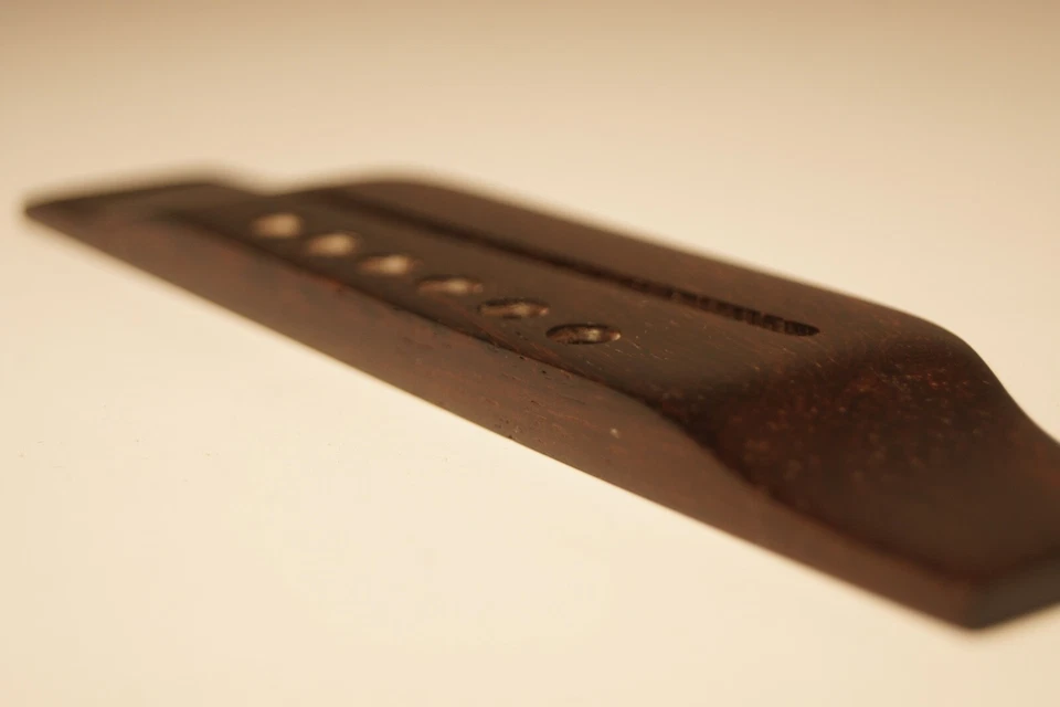 New Custom Replacement Guitar Bridge Gibson B25 LG Reverse Belly Polish Rosewood - Image 3 of 4