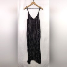 Lulu's Yours Tule Black Floral Print Maxi Dress Women's S/M Boho Retro Beach