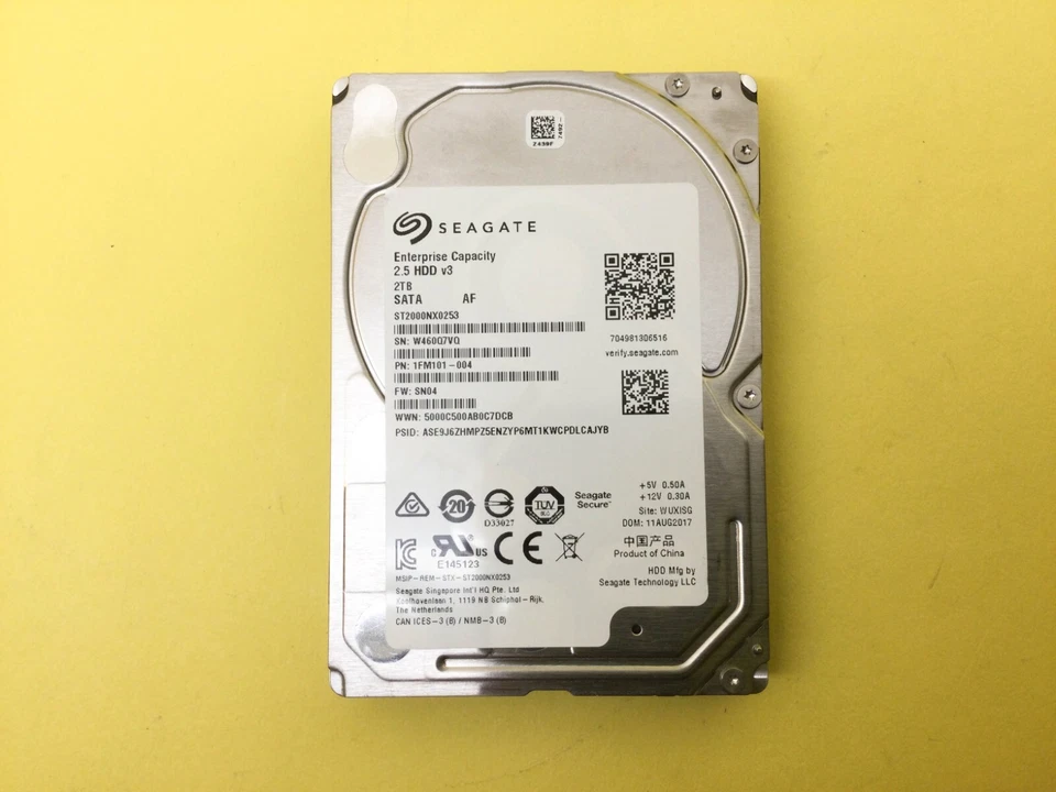 SEAGATE ENTERPRISE 2TB 7.2K SATA 6Gb/s 2.5" HDD ST2000NX0253 - Image 4 of 4