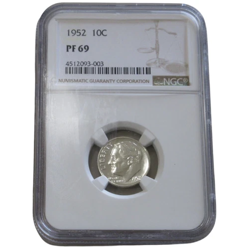 Rare Grade 1952 Roosevelt Dime NGC PF 69 code246
