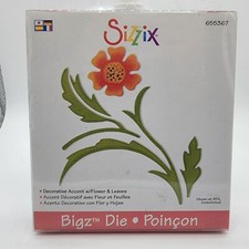 Sizzix Bigz Dies - Poincon - 655367 - Decorative Accent W/Flower Leaves