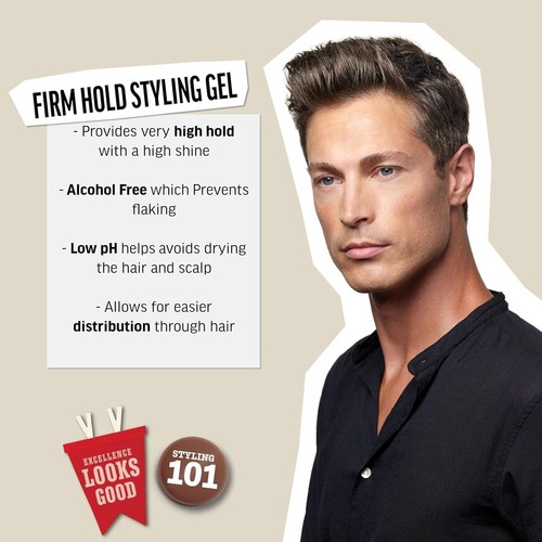 Ultimate Men's Hair Gel - Firm Hold, High Shine & Silicone-Free (13.1 fl oz) - Picture 4 of 10