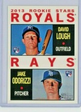 2013 Topps Heritage #408 Rookies Davis Lough - Royals / Jake Odorizzi - Rays RC
