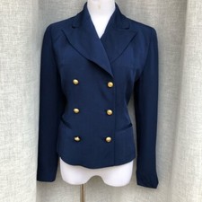 Byblos navy blue double breasted jacket gold butto