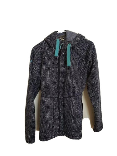 Hood Full zip Blue Tweed. Large 