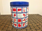 TWO UNIQUE VINTAGE ITEMS-A WOODEN COIN BANK AND A STATE CAPITALS COOKIE TIN — photo 7
