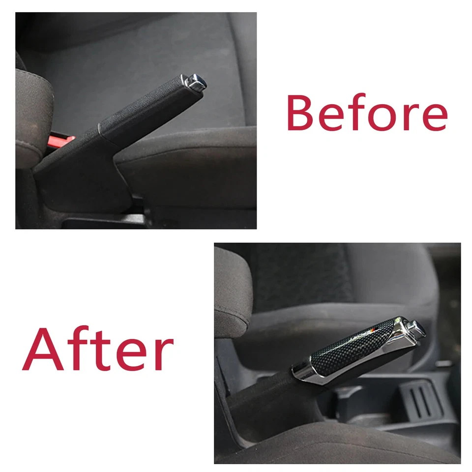 Funda protectora de manija de freno de mano de coche para Audi BMW Mercedes Benz Foto 3 de 4