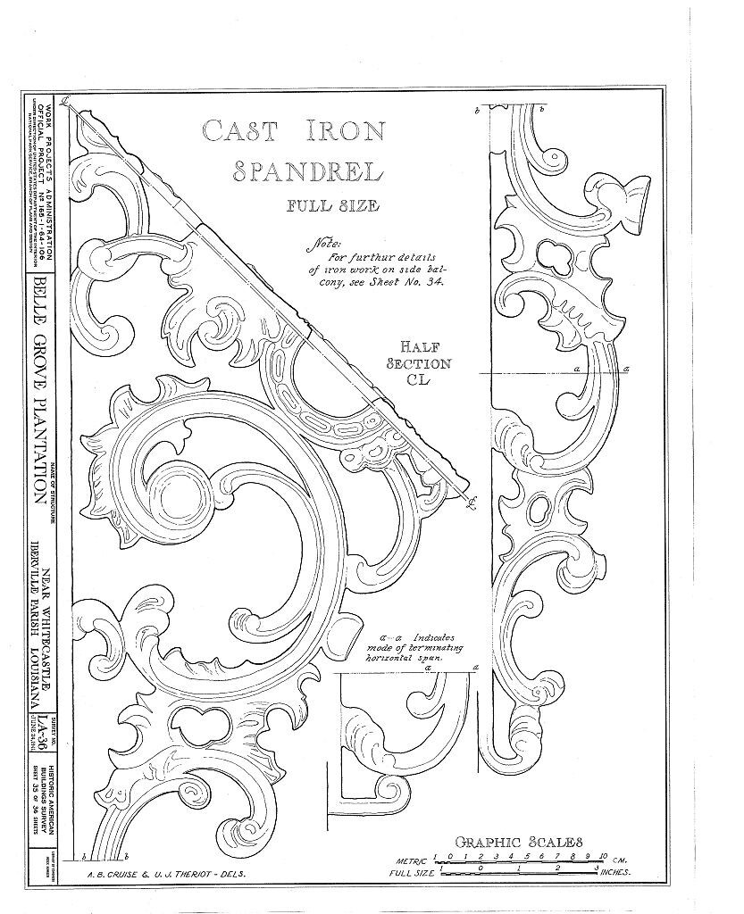 Architectural House Plans, Louisiana Belle Grove Plantation Iberville Parish eBay