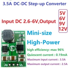 3.5A  DC-DC 3.6V-5V to 12V Step-Up  Power Supply Module Boost Converter