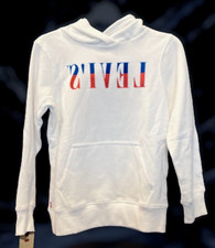 Levi's Kids pullover white Hoodie Size Medium