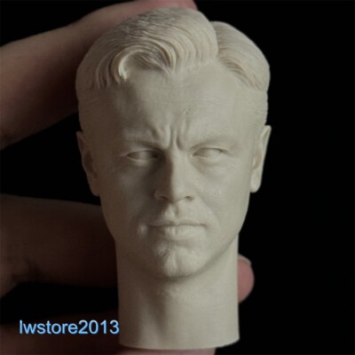 1:6 Head Sculpt Leonardo DiCaprio Man Carved For 12'' Male Action Figure Body Toy