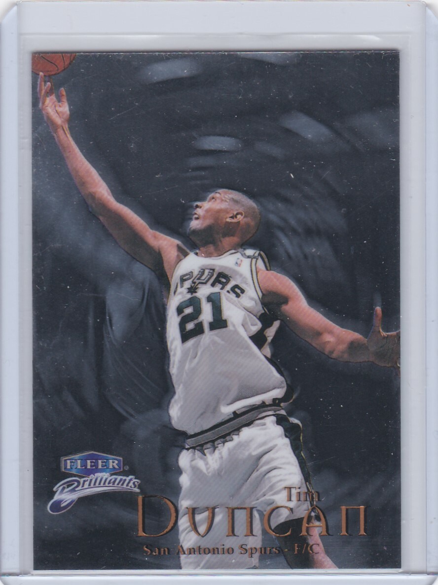 1998-99 Fleer Brilliants #1 Tim Duncan Spurs Free Shipping READ!