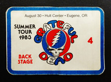 Grateful Dead Backstage Pass Eugene Oregon OR Hult Center 8/30/83 8/30/1983