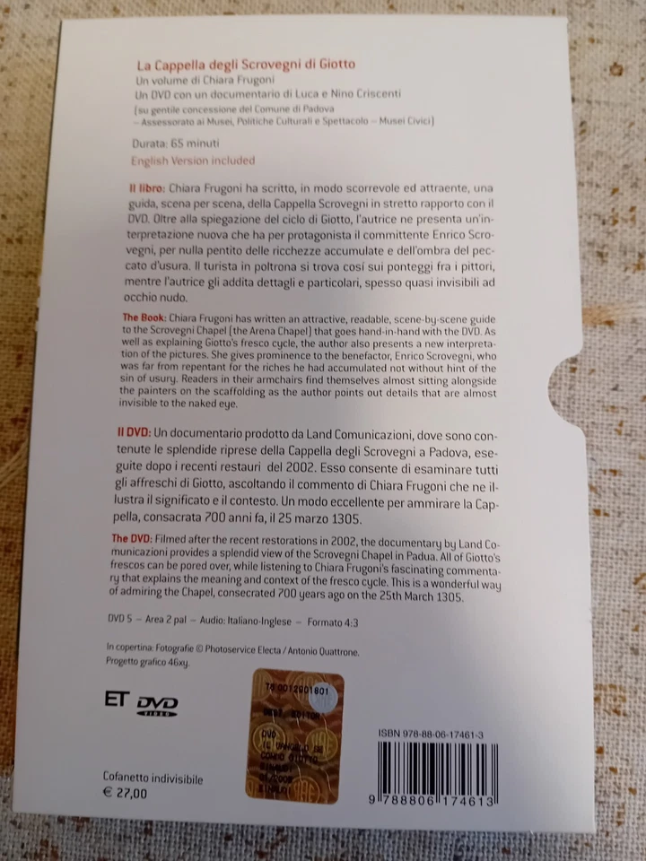 Chiara Frugoni " LA CAPPELLA DEGLI SCROVEGNI DI GIOTTO " CON UN DVD ALLEGATO - Immagine 2 di 4
