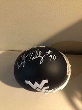 WEST VIRGINIA MOUNTAINEERS- DARRYL TALLEY SIGNED AUTOGRAPH MINI HELMET TRISTAR 