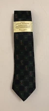 PATRICK FRANCIS Celtic Collection Silk Tie Fun Gift Ireland Shamrock Golfer NEW