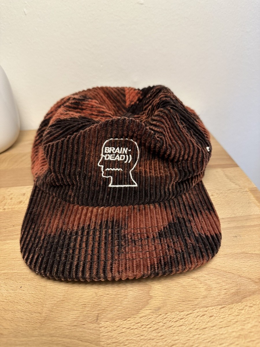 BRAINDEAD SS/22 Bleached Red Black Corduroy hat | eBay
