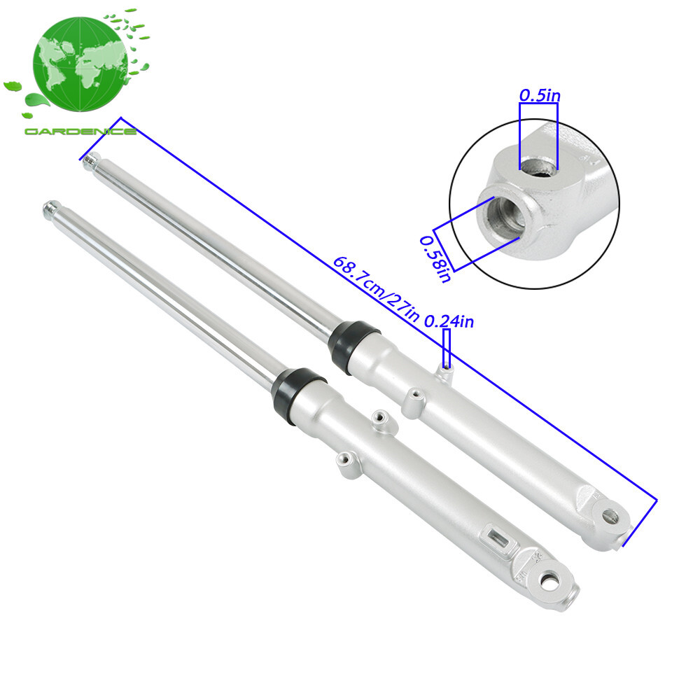 Pair Motorcycle Front Fork Tubes Shocks 27