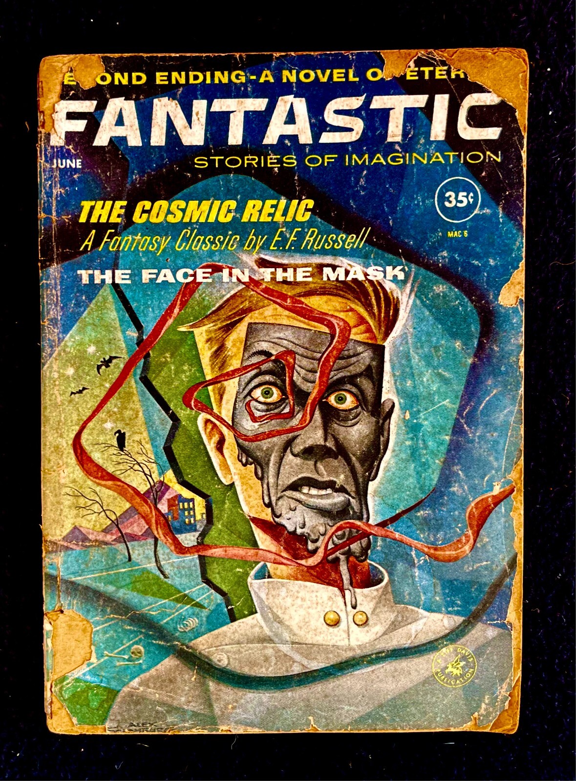 FANTASTIC STORIES OF IMAGINATION 1961 MAGAZINE Cover Art ALEX SCHOMBURG Sci Fi