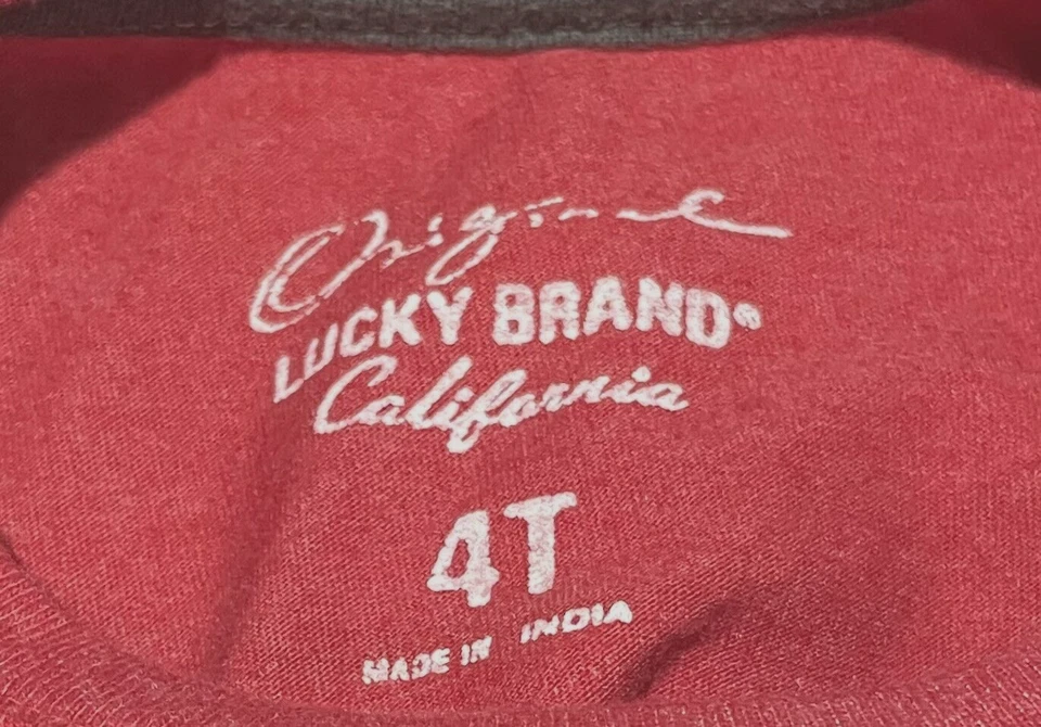 Lucky Brand Motorcycle Baja Kids Childs Toddler Short Sleeve Graphic T Shirt 4T - Image 3 of 4