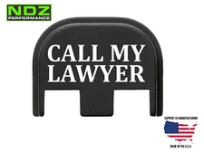 NDZ Glock Gen 5 17 19 45 Aluminum Slide Cover Back Plate - Call My Lawyer