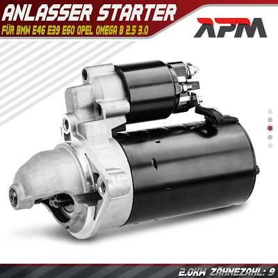 Anlasser Starter  2 kW 9 Zähnez. für BMW 3er E34 E36 5er Touring E34 E39 E60 7er