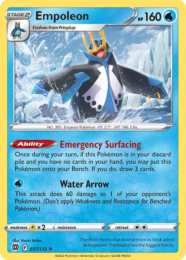 Holo Empoleon 037/172 Brilliant Stars Pokemon TCG