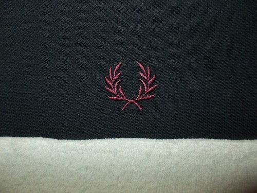 Shirt mit Reißverschluss FRED PERRY (L) 100% BAUMWOLLE PERFEKT!!! Golf Tennis schwarz - Bild 3 von 8