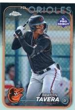 2024 Topps Chrome Pro Debut Refractor BRAYLIN TAVERA No. PDC-161!