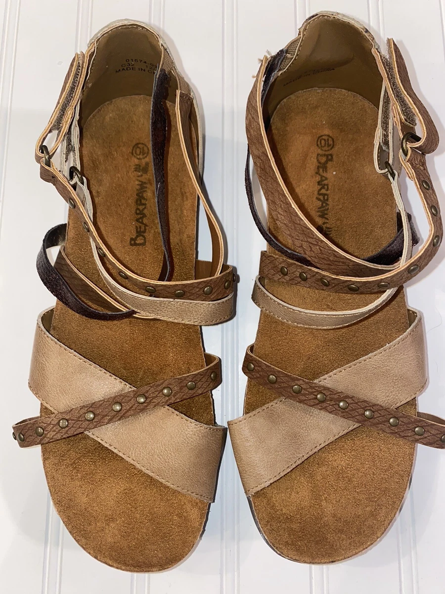 NEW Bearpaw Julianna Tan Sandals Size 10 eBay