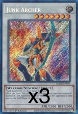 3X Yugioh Junk Archer BLMR-EN073 Secret Rare 1st Edition NM