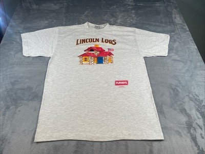 Vtg Lincoln Logs T Shirt 1998 Hasbro Playskool John Doe L