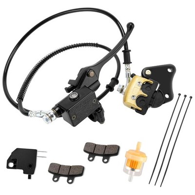 Front Disc Brake Master Cylinder Caliper Assembly with Brake Pads Complete Kit