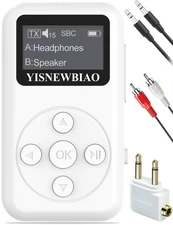 Bluetooth Transmitter Receiver for TV with OLED Display, AptX Low Latency Air...