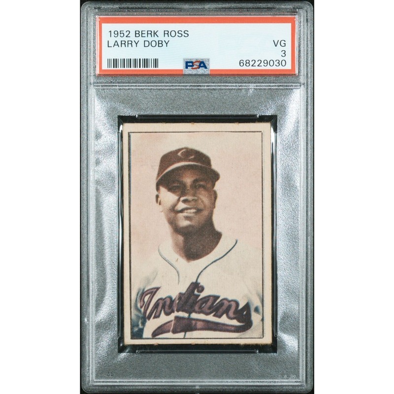 1952 Berk Ross Larry Doby PSA 3 Cleveland Indians Baseball Card HOF Guardians
