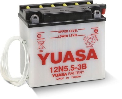 Yuasa Conventional 12N5.53B 12 Volt Battery For Yamaha YAS1C 125 1968 YUAM2255B